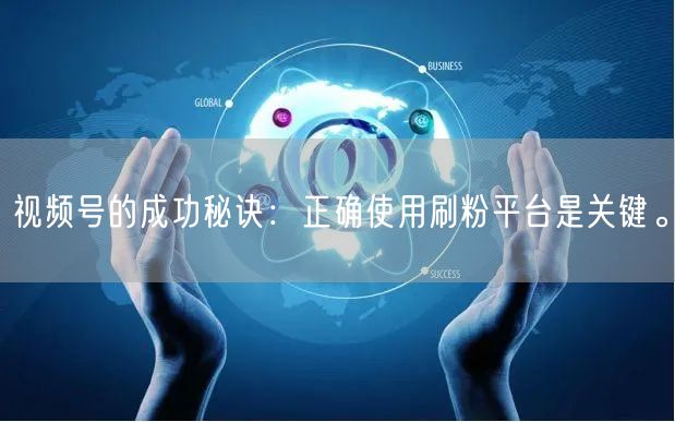 视频号的成功秘诀：正确使用刷粉平台是关键。