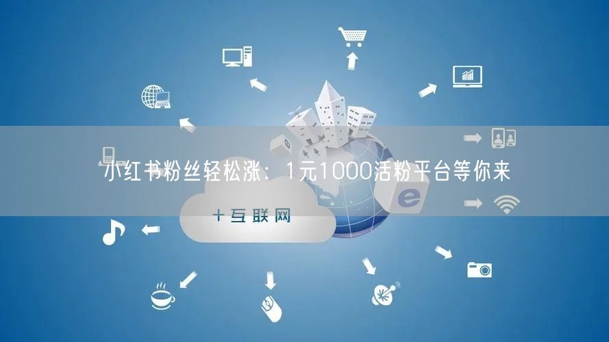 小红书粉丝轻松涨：1元1000活粉平台等你来