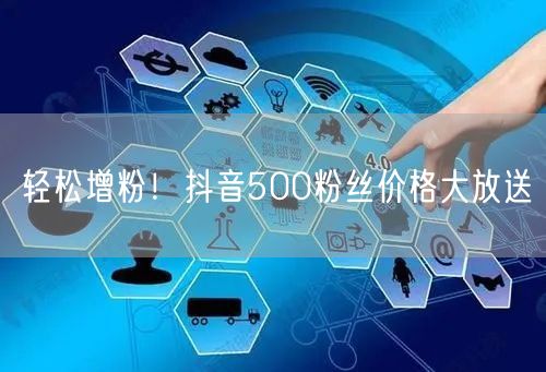 轻松增粉！抖音500粉丝价格大放送