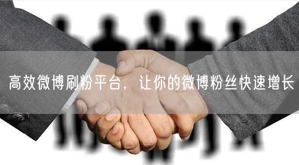 高效微博刷粉平台，让你的微博粉丝快速增长
